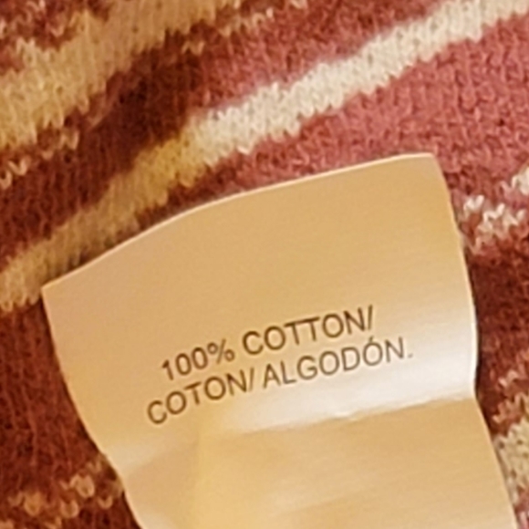 LUCKY BRAND oversized maroon square neck wide strap striped tank - Picture 3 of 10